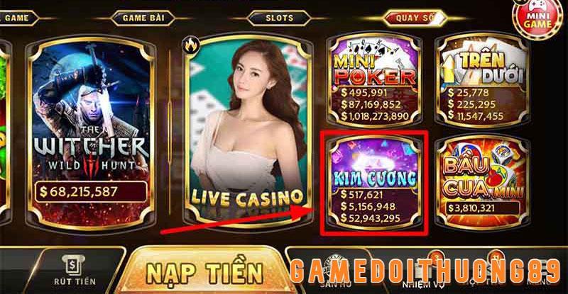 Chơi nổ hũ Kim Cương tại cổng game bài đổi thưởng