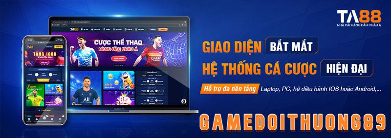 Giao diện Ta88 hiện đại, bắt mắt 