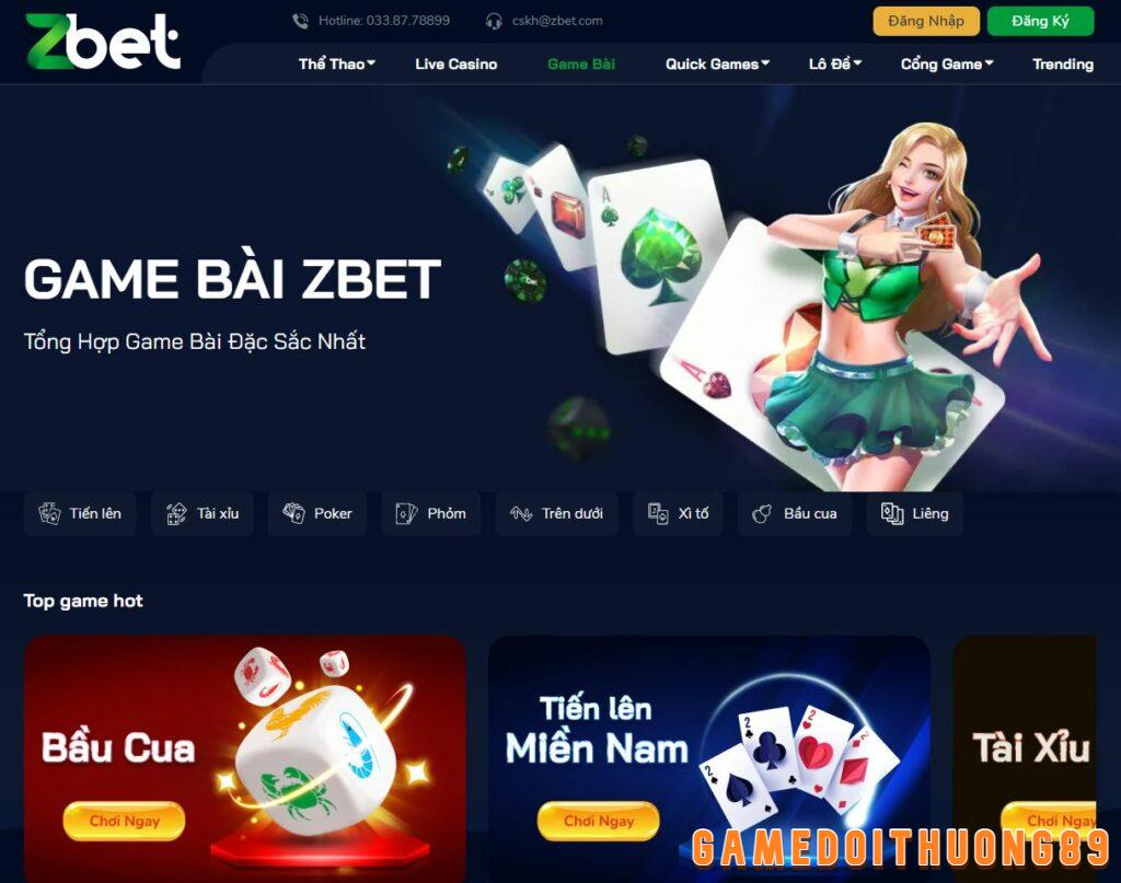 game bài zbet